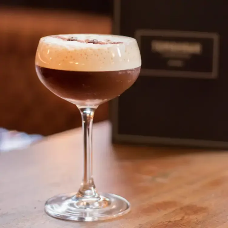 An espresso martini served at Tomahawk, one of the most romantic restaurants in Dublin.