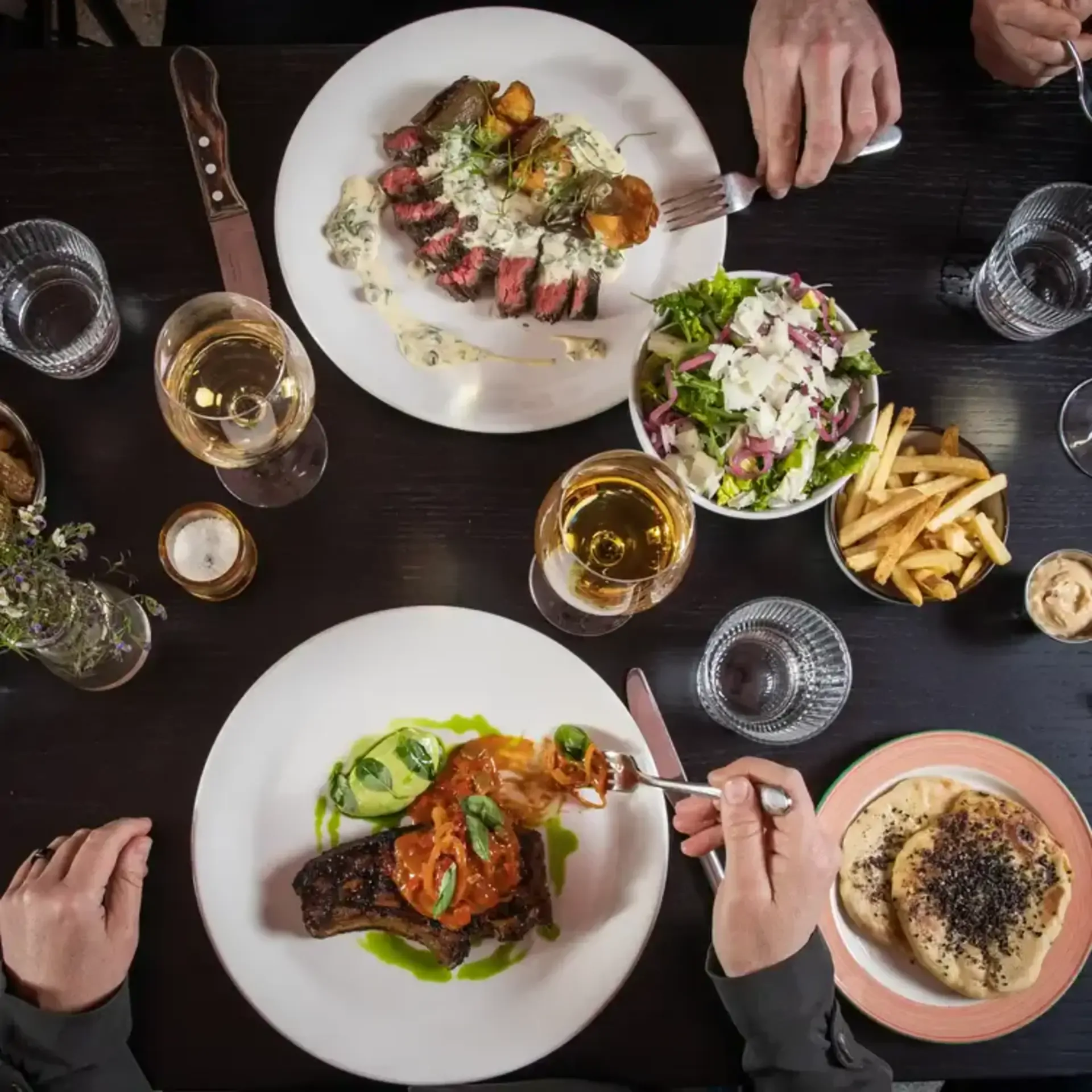 A spread of dishes at Lottie's in Dublin, one of the new entries in the MICHELIN Bib Gourmand's winners list for 2024