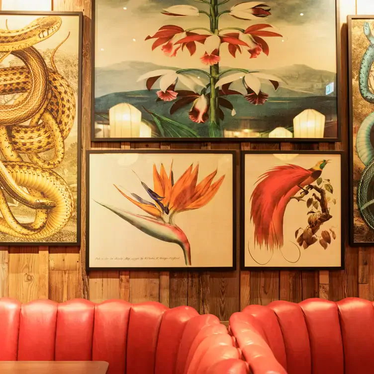 Chinese paintings on the wall at Mama Yo, one of Dublin’s best restaurants.