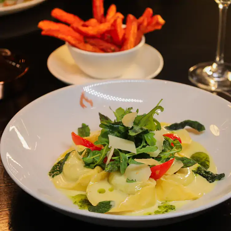 Spinach and ricotta tortellini dish at FIRE Steakhouse & Bar in Dublin